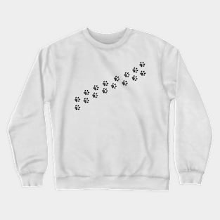 White paw prints trace Crewneck Sweatshirt